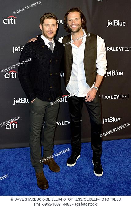 Jensen Ackles and Jared Padalecki attend the 'Supernatural' screening during the Paley Center For Media's 35th Annual PaleyFest Los Angeles at Dolby Theatre on...