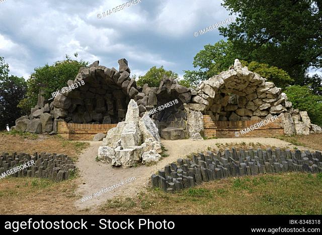 Grotto House Heaven and Hell in the Azalea and Rhododendron Park Kromlau, Gablenz, Saxony, Germany, Europe