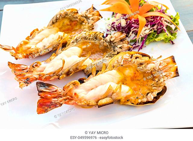 Grilled mighty tiger river prawn