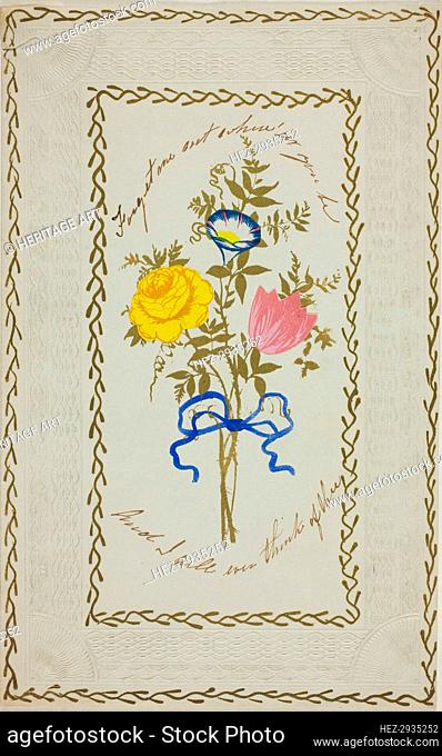 Forget Me Not (valentine), c. 1840. Creator: Unknown