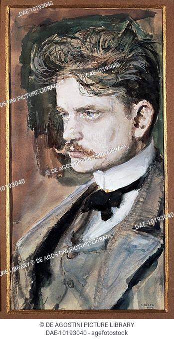 Portrait of Johan Christian Julius Sibelius, known as Jean Sibelius (Hameenlinna, 1865-Jarvenpaa, 1957), Finnish composer and violinist