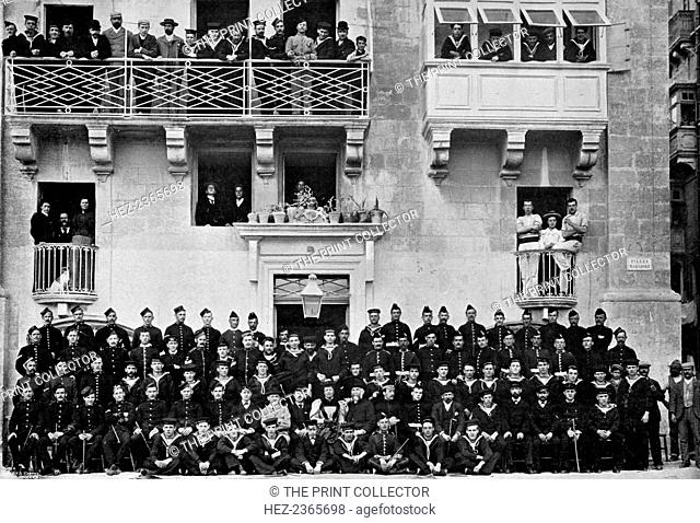 The soldiers and sailors home annual picnic at Malta, 1896. A print from The Navy and Army Illustrated, 10th July 1896