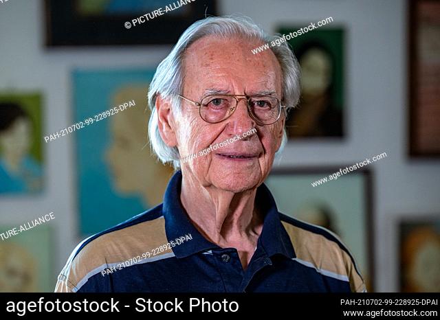PRODUCTION - 28 June 2021, Bavaria, Pocking: Wilfried Klaus, actor, stands in his studio. The actor has appeared in a large number of German television series