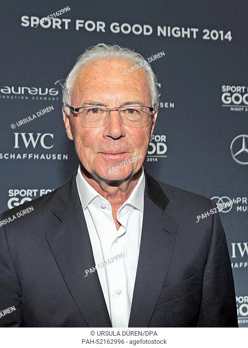Soccer legend Franz Beckenbauer arrives for the Laureus Charity Gala in Munich, Germany, 19 September 2014. The proceeds of the gala were donated to the...