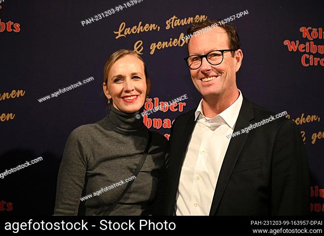 02 December 2023, North Rhine-Westphalia, Cologne: Dr. Stefan Koch, Managing Director of the pharmaceutical manufacturer Klosterfrau and his wife attend the...