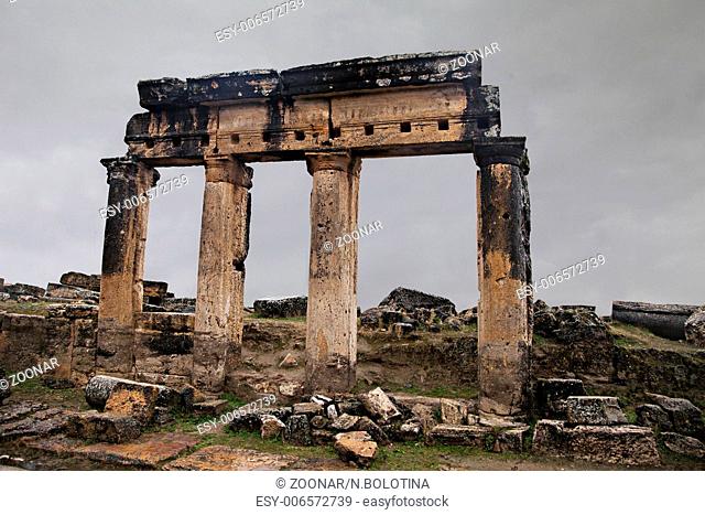 Ruin in ancient greek town Hierapolis
