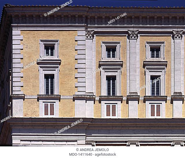 Villa Farnese (Palazzo Farnese), by Barozzi Jacopo called Vignola, 1550 - 1559, 16th century. Italy, Lazio, Caprarola (Viterbo), Villa Farnese. Detail