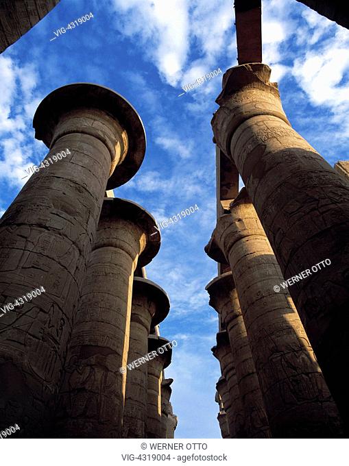 Aegypten, ET-Karnak, Oberaegypten, Grosser Amun-Tempel, Saeulensaal ET-Karnak, Egypt, Amun Temple, pillar hall - Karnak, Oberaegypten, Egypt, 01/01/2014