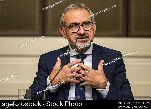 05 December 2022, Berlin: Hermann Parzinger, President of the Prussian Cultural Heritage Foundation, speaks at a press conference of the Board of Trustees of...