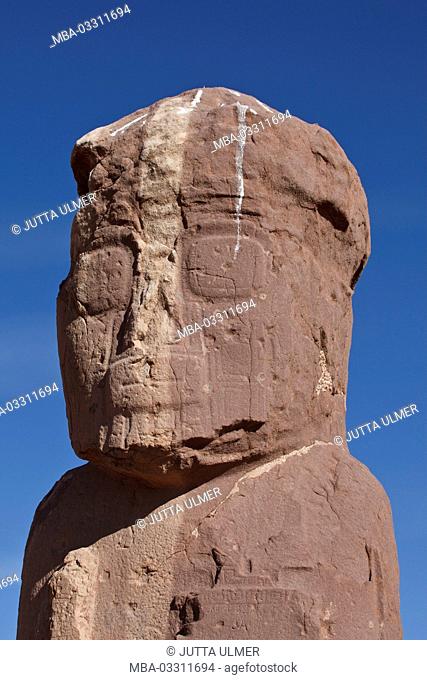 Bolivia, Tiahuanaco, pre-hispanic ruins, El Traile monolith