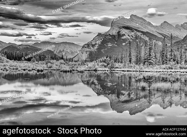 Mt. Rundle reflected in Vermillion Lakes