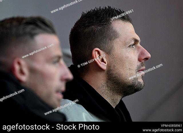 Antwerp's goalkeeper Davino Verhulst pictured after a soccer match between Oud-Heverlee Leuven and Royal Antwerp FC, Sunday 26 February 2023 in Leuven