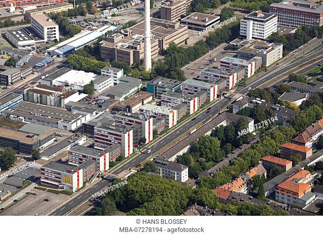 Aerial view, ETEC Essen at the A40, Technology Center Essen, Essen, Ruhr Area, North Rhine-Westphalia, Germany, Europe