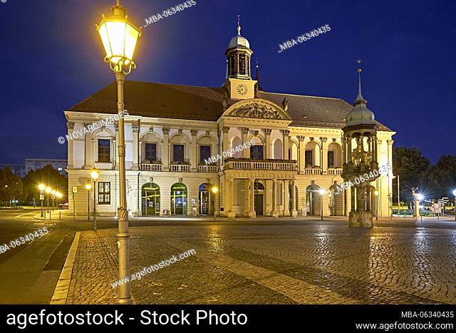 Town hall on the old market with Magdeburger Reiter, Magdeburg, Saxony-Anhalt, Germany