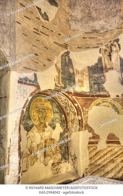 Frescoes, Church of Nereditsa, UNESCO World Heritage Site, Veliky Novgorod, Novgorod Oblast, Russia