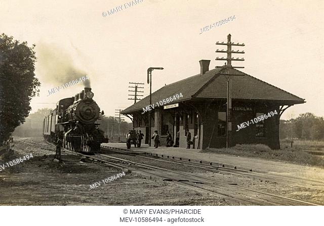 Tiskilwa, Illinois. Rock Island railway line, opened in 1898. Engine no. 1010