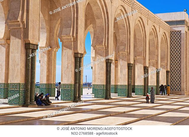 Casablanca, Hassan II Mosque, Sunset, Morocco, North Africa, Maghreb, Atlantic Coast