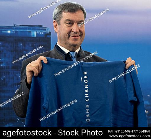 04 December 2023, Bavaria, MŸnchen: Markus Söder (CSU), Prime Minister of Bavaria, takes part in a celebration to mark the 25th anniversary of the network at...