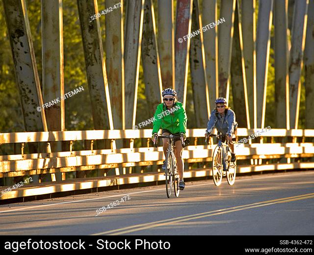 Bicycling Over Bridge