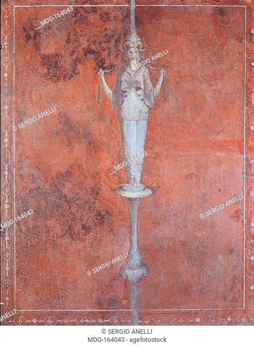 Figure of Jupiter Ammon, by Unknown artist, 25, 1st Century, mural. Italy; Lazio; Rome; Palazzo Massimo alle Terme; Cubicolo B