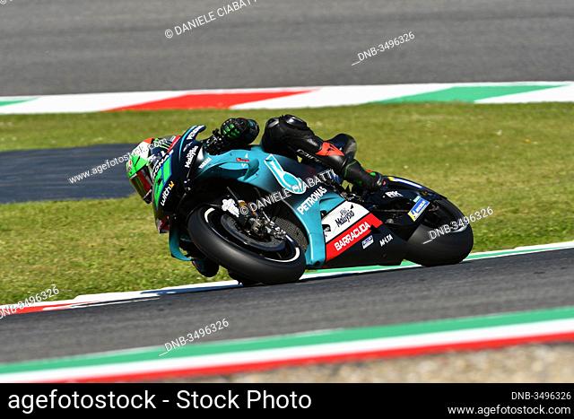 Mugello - Italy, 1 June: Italian Petronas Yamaha Srt Team rider Franco Morbidelli in action at 2019 GP of Italy of MotoGP on June 2019 in Italy