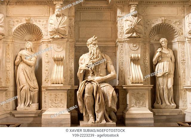Michelangelo's Moses, San Pietro in Vincoli, Rome, Lazio, Italy