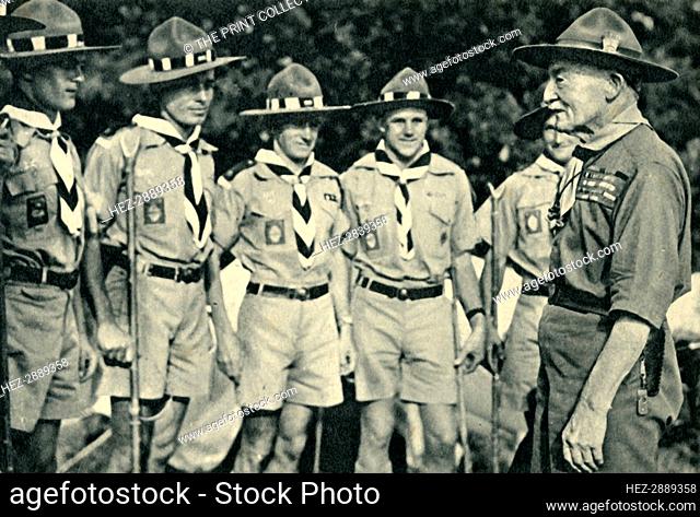 'Baden-Powell with some Rhodesian Scouts', 1944. Creator: Unknown