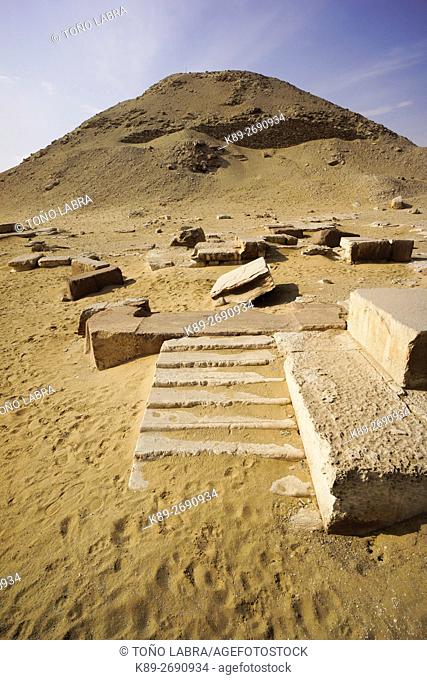 Teti Pyramid. Archeological remains. Saqqara necropolis. Egypt
