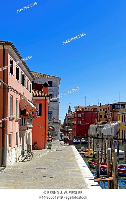 Europe, Italy, Veneto Veneto, Chioggia, Rione Santa Andrea, street view, building, place of interest, tourism, architecture, historically, harbour, vehicles
