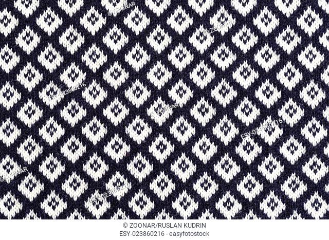 knitted background in rhombus