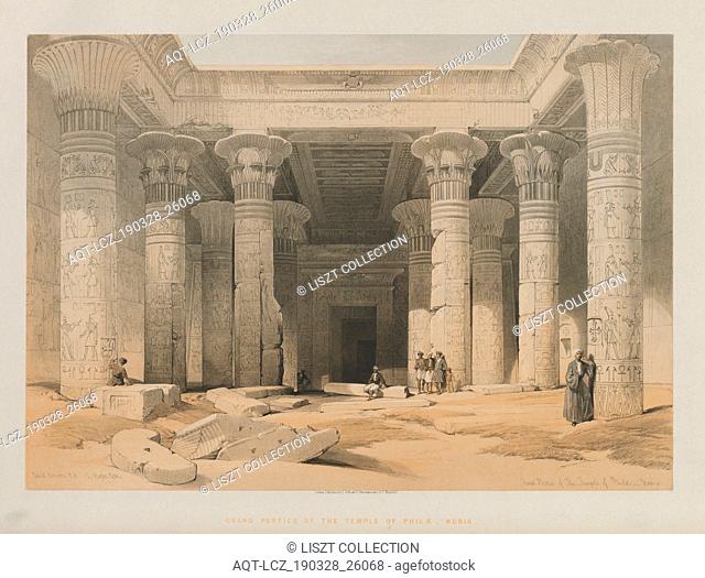 Egypt and Nubia, Volume I: Grand Portico of the Temple of Philae, Nubia, 1847. Louis Haghe (British, 1806-1885), F.G.Moon, 20 Threadneedle Street, London