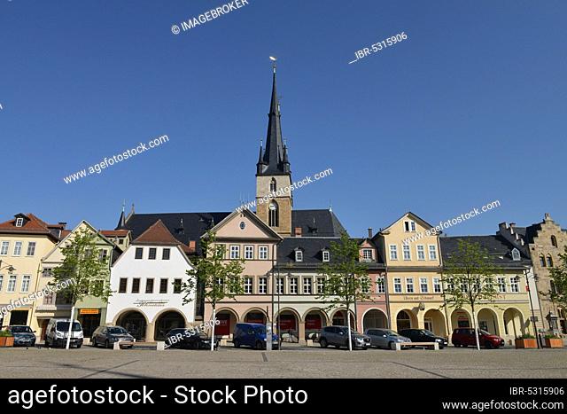 St. John's Church, Market Square, Saalfeld, Thuringia, Germany, Europe