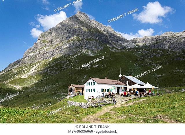 Austria, Kleinwalsertal (little Walser valley), the Widderstein-Hütte (alpine hut) on the south side of the Widderstein (mountain) (2009)
