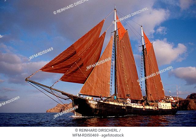 Sailing Ship Tall Ship Adelaar, Indian Ocean Komodo National Park, Indonesia