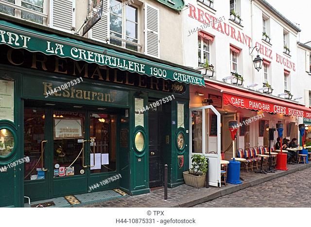 France, Paris, Montmartre, Restaurant Facade