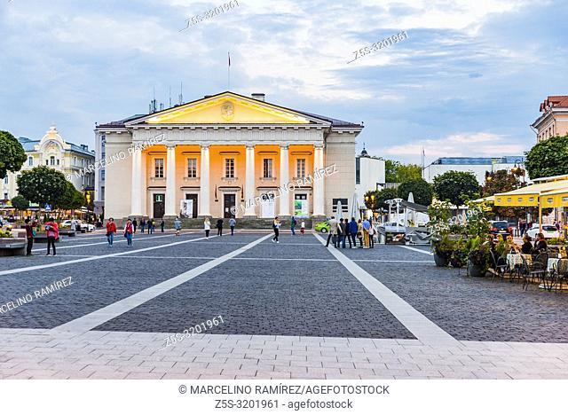Vilnius Town Hall in the square of the same name in the Old Town of Vilnius. The current Vilnius Town Hall was rebuilt in neoclassical style according to the...