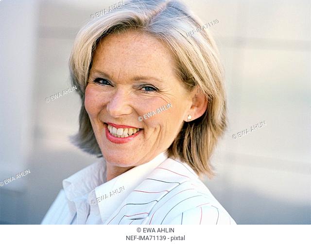 Portrait of a middle aged Scandinavian woman, Sweden