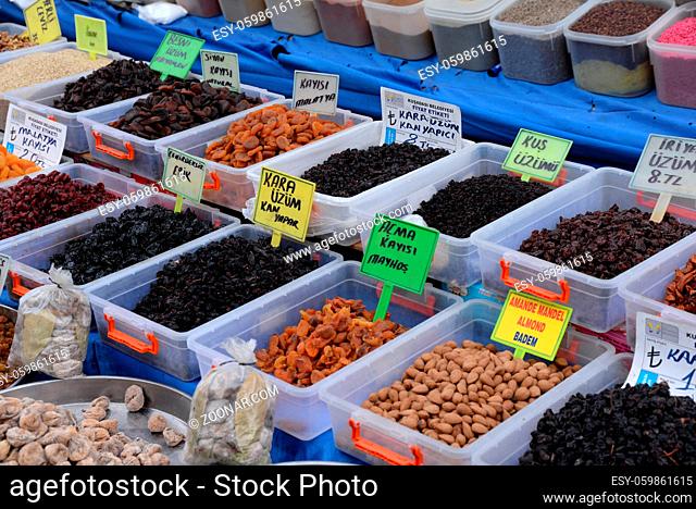 Wochenmarkt, bauernmarkt, markt, marktstand, türkei, türkisch, lebensmittel, nahrung, nahrungsmittel, bunt, orient, orientalisch