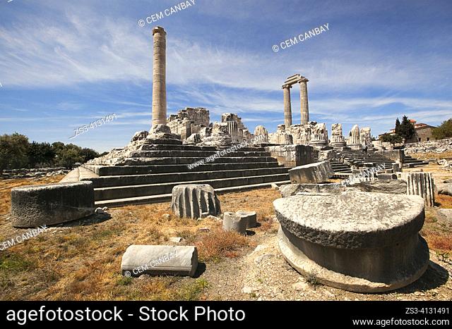 View of the Temple of Apollo in the Archaeological area of Didim, Didyma, Aydin Province, Turkey, Europe
