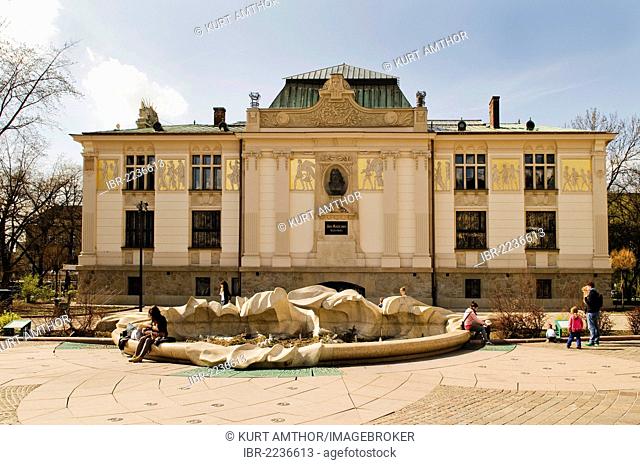 Art Nouveau Palace of Arts, Palac Sztuki, near Rynek Glówny, the old market square from 1257, Krakow, UNESCO World Heritage Site, Malopolska, Poland, Europe