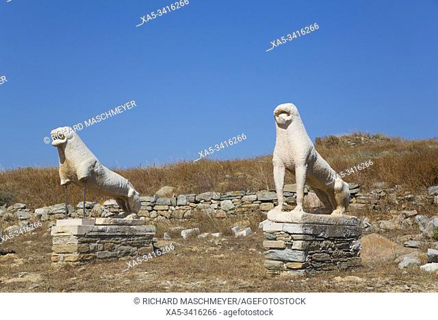 Naxian Lions, Delos Island, UNESCO World Heritage Site, Cyclades Group, Greece