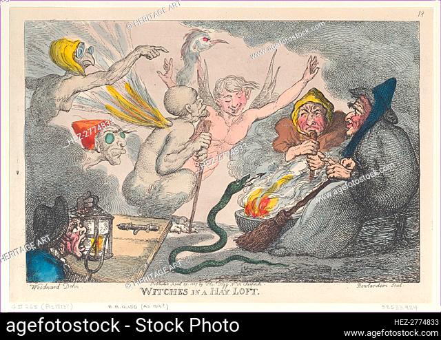 Witches in a Hay Loft, April 29, 1807., April 29, 1807. Creator: Thomas Rowlandson