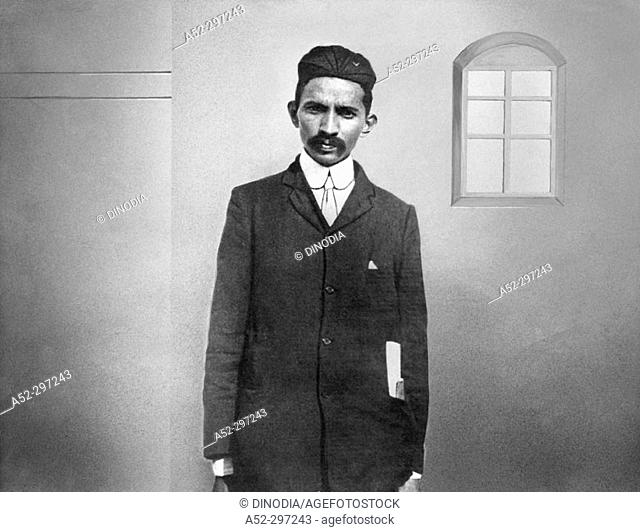 Gandhi during the early years of legal practice at Johannesburg, South Africa, 1900