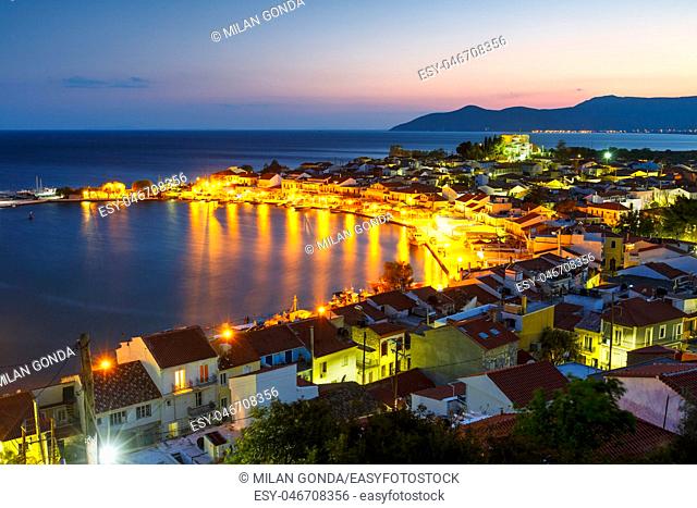 Picturesque Pythagorio town on Samos island, Greece.