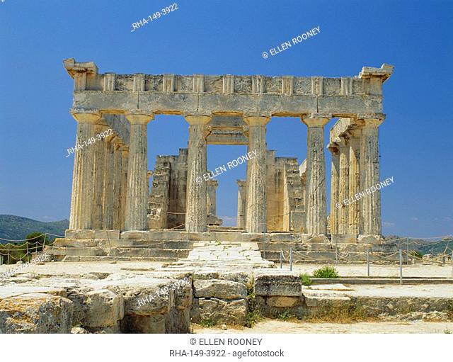 Temple of Aphaia, Aegina, Argo-Saronic Islands, Greece, Europe