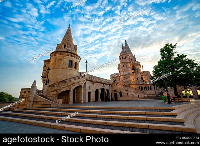 Tower of Fisherman's Bastion in Budapest city, Hungary