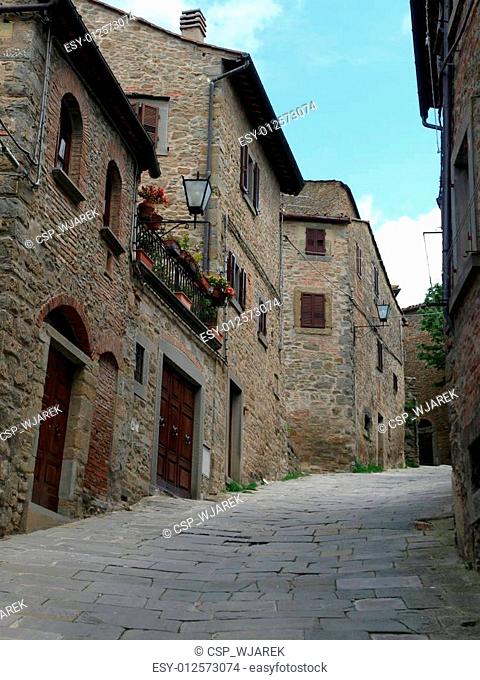 lovely, steep and narrow streets of Cortona. Tuscany
