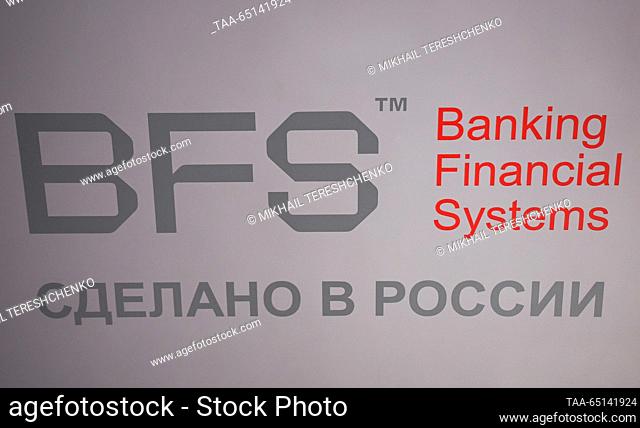 RUSSIA, MOSCOW - NOVEMBER 24, 2023: Seen in this image is an ATM screen with a message reading ""Made In Russia"" at a production facility manufacturing BFS...