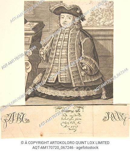 Portrait of Matthias Buchinger (1674-1739), 1709, Etching, sheet: approx. 7 5/8 x 7 1/4 in. (19.4 x 18.4 cm), Prints, Anonymous