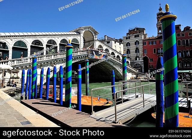 Rialto Bridge in the city of Venice